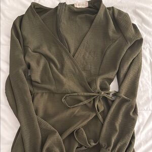 Altar'd State Deep Green Dress